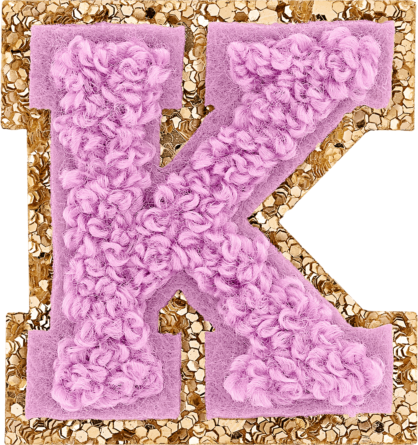 Grape Mini Glitter Varsity Letter Patch