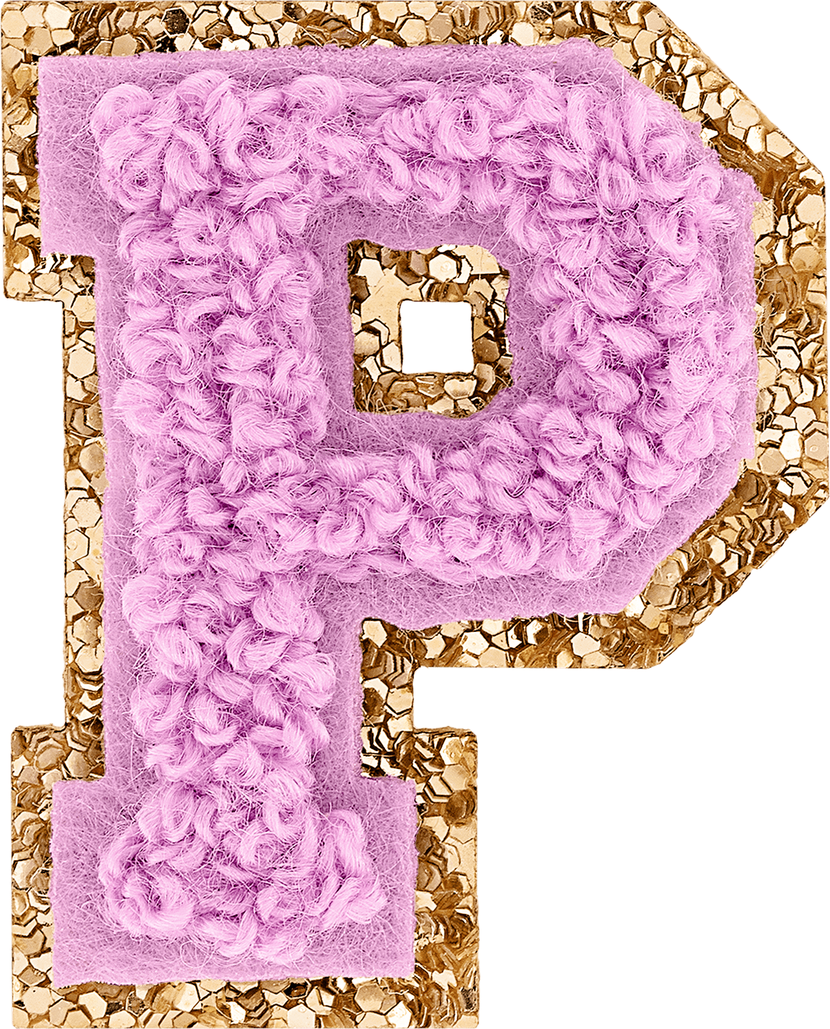 Grape Mini Glitter Varsity Letter Patch