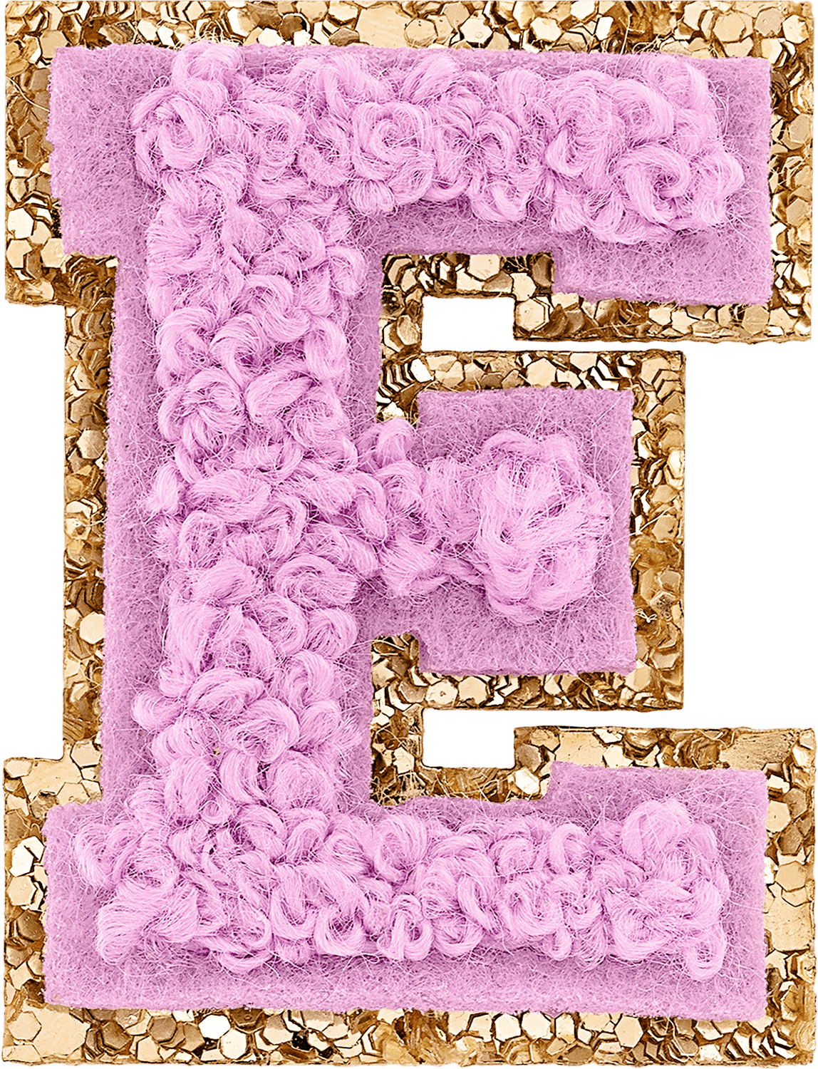 Grape Mini Glitter Varsity Letter Patch