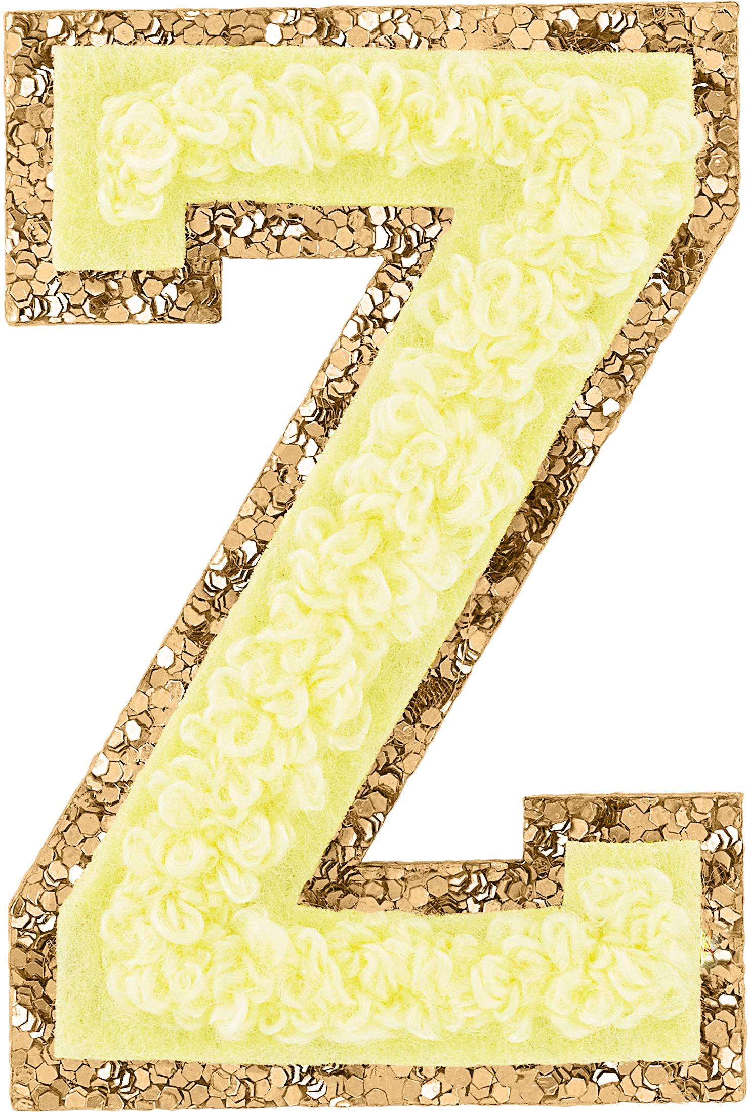 Banana Glitter Varsity Letter Patches