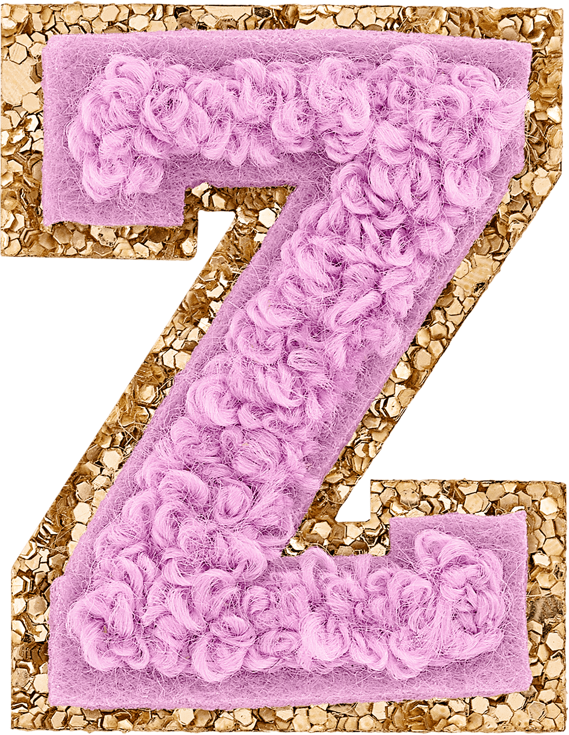 Grape Mini Glitter Varsity Letter Patch