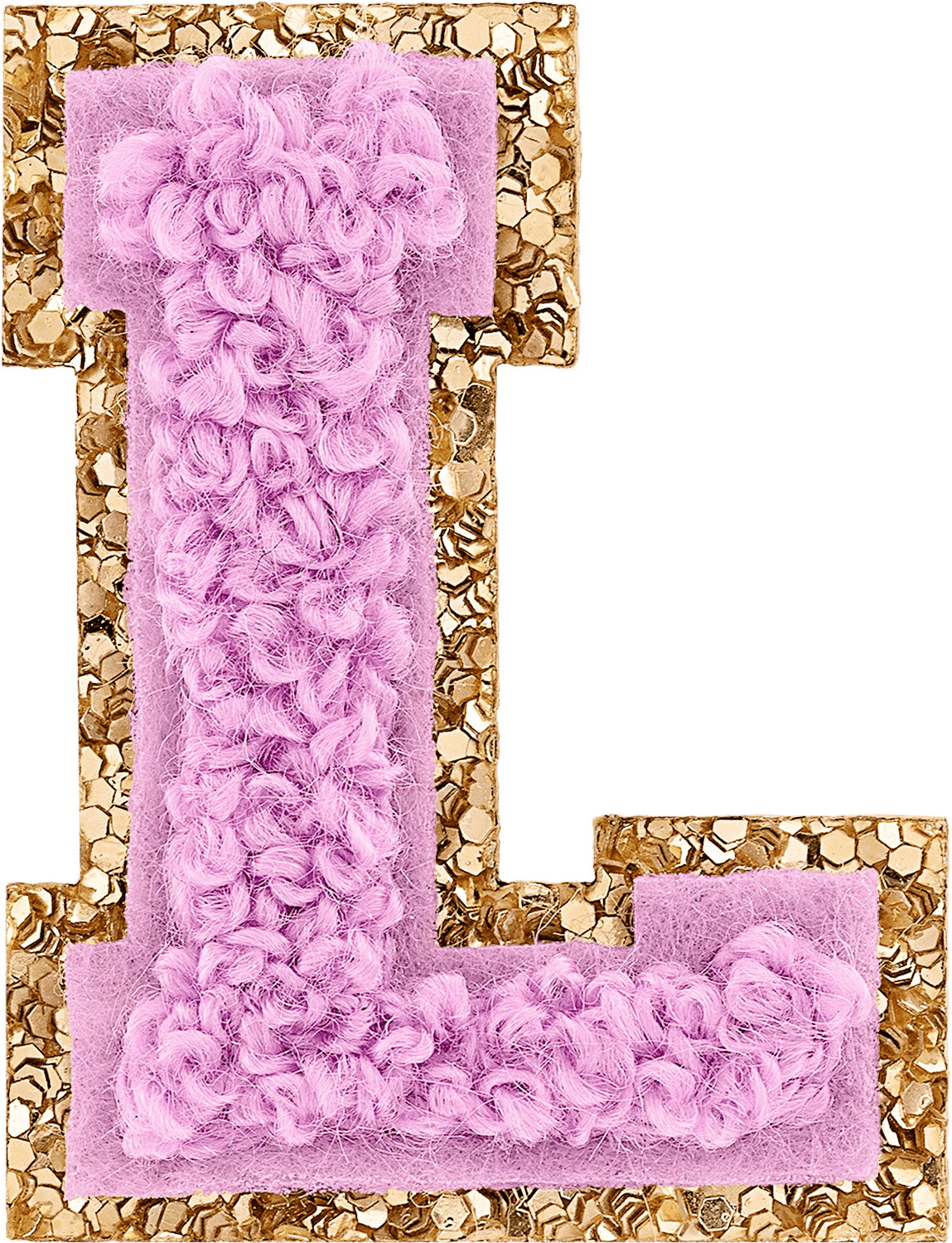 Grape Mini Glitter Varsity Letter Patch
