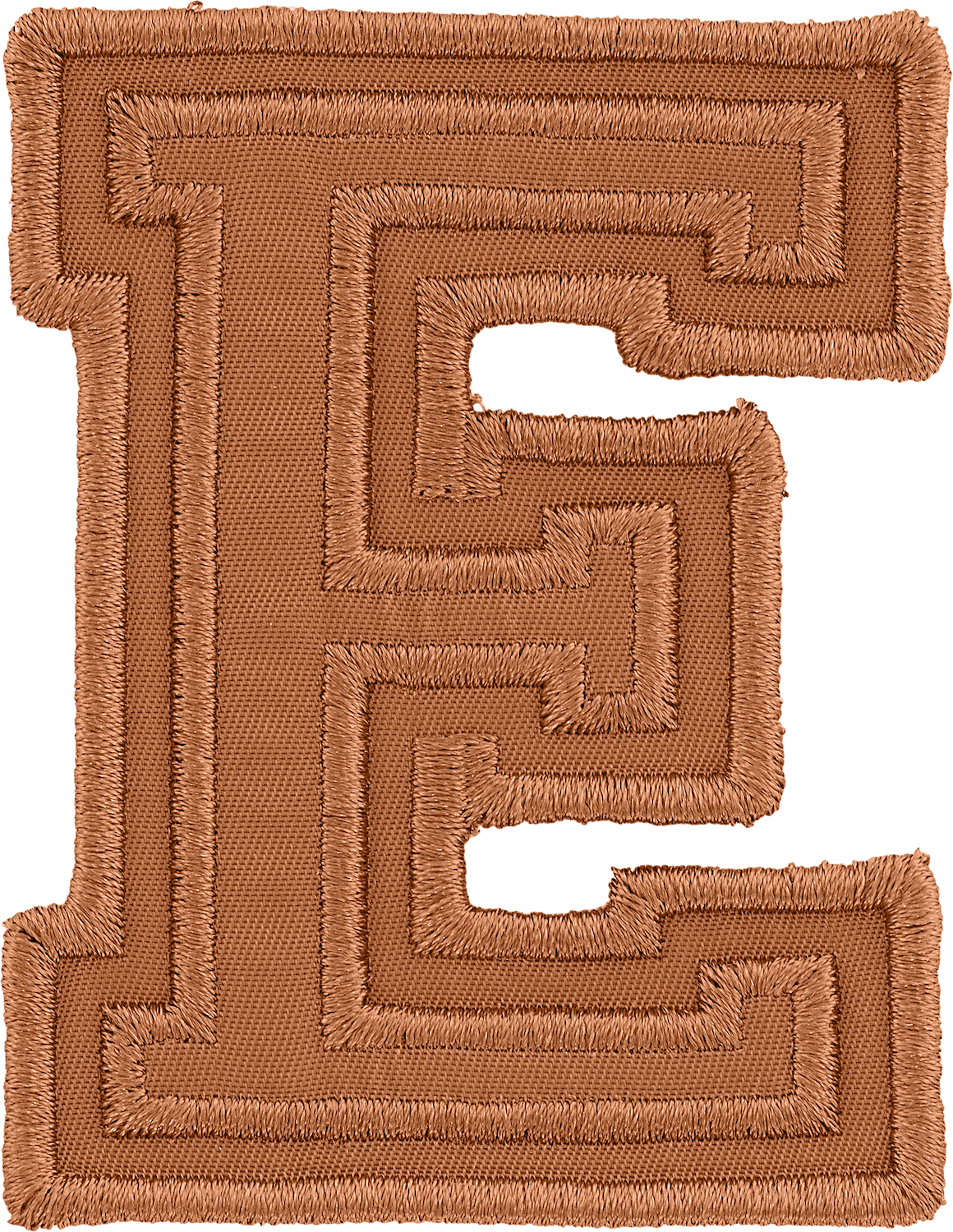 Camel Varsity Nylon Letter Patch