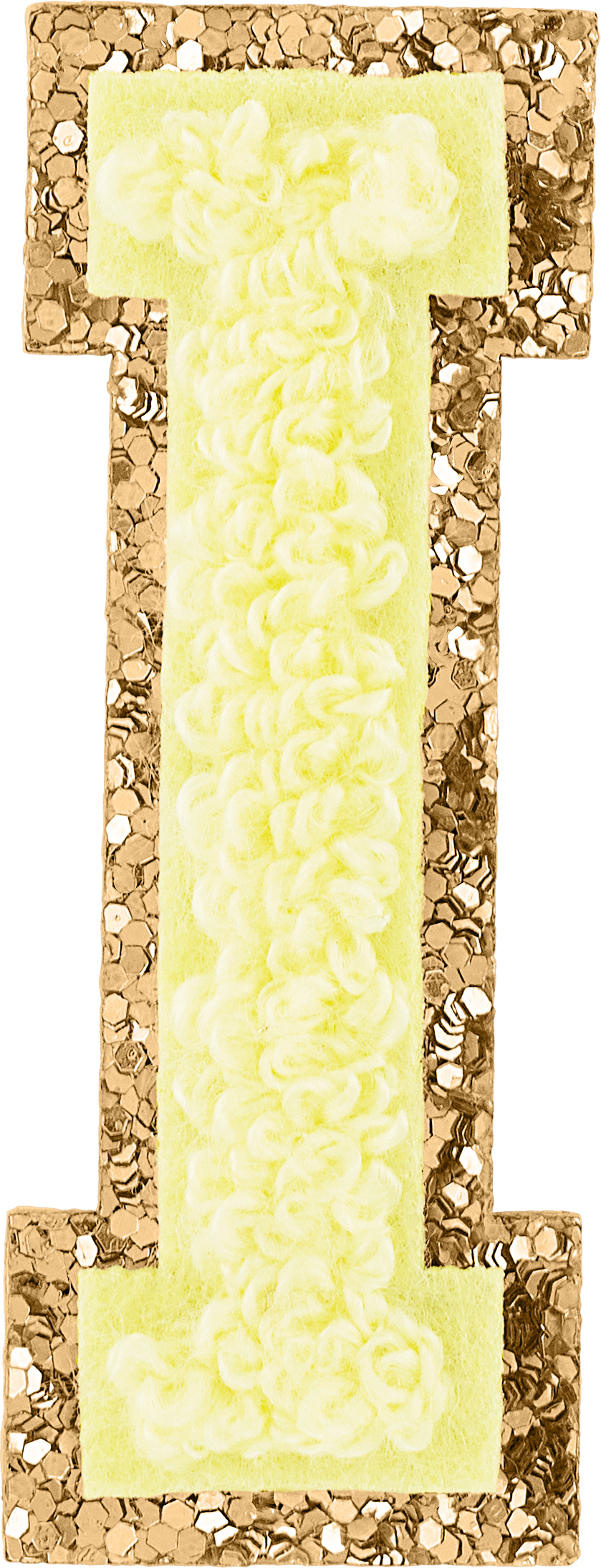 Banana Glitter Varsity Letter Patches