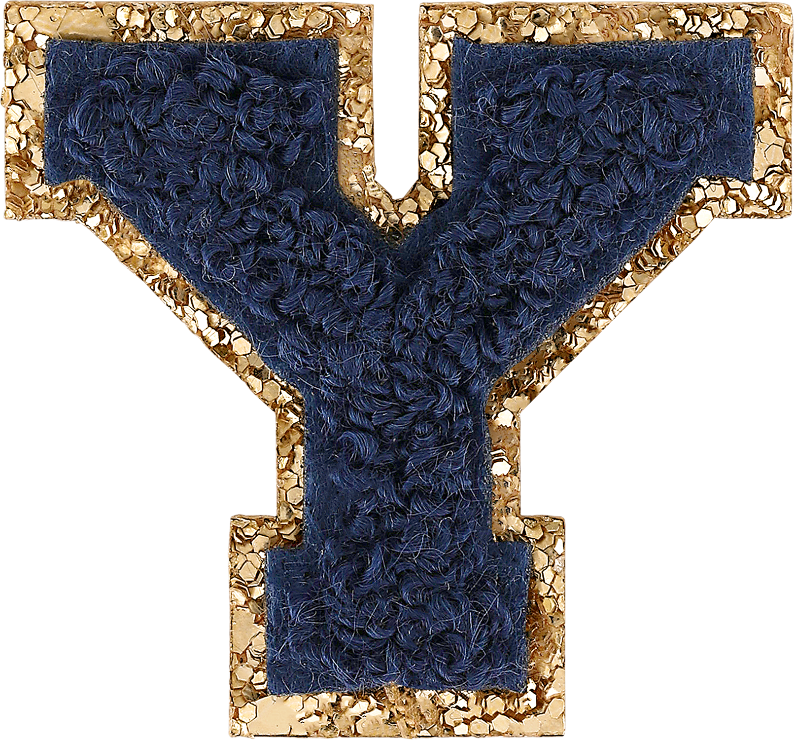 Sapphire Mini Glitter Varsity Letter Patch