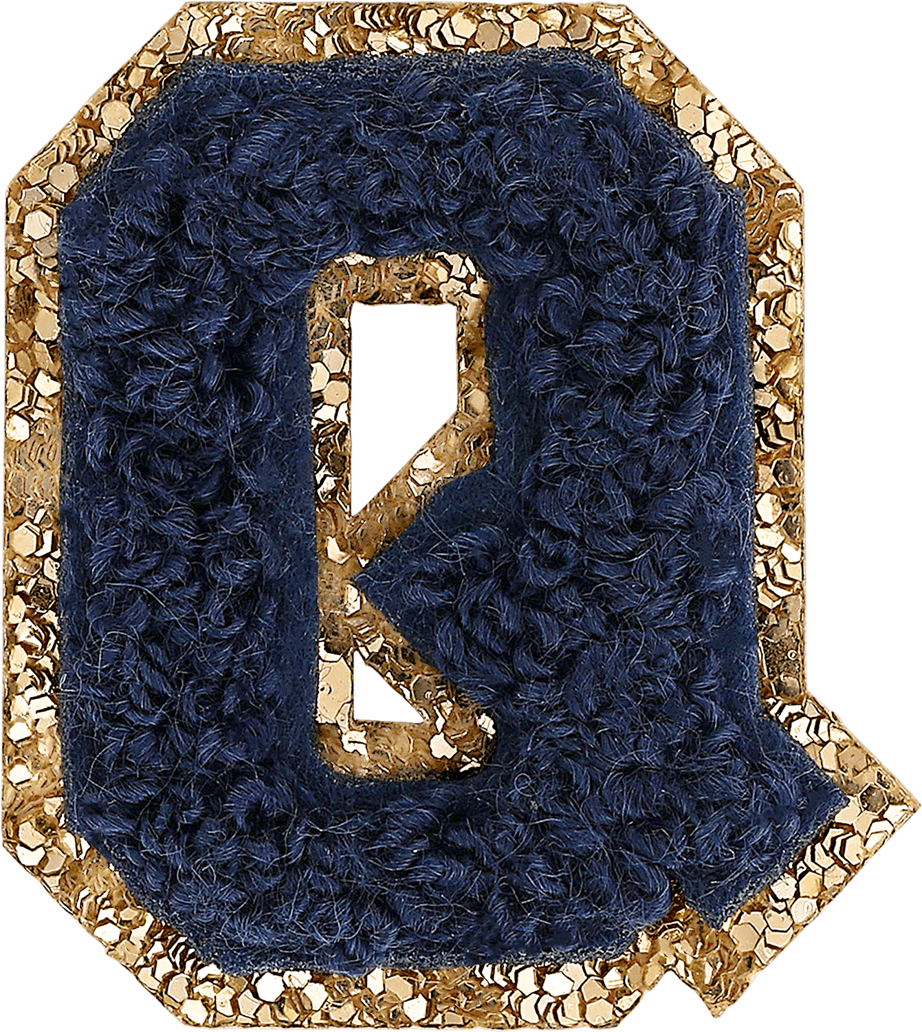 Sapphire Mini Glitter Varsity Letter Patch
