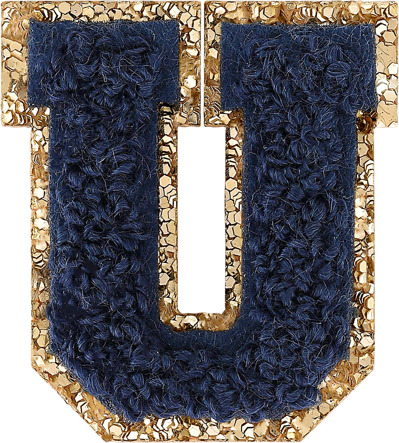 Sapphire Mini Glitter Varsity Letter Patch