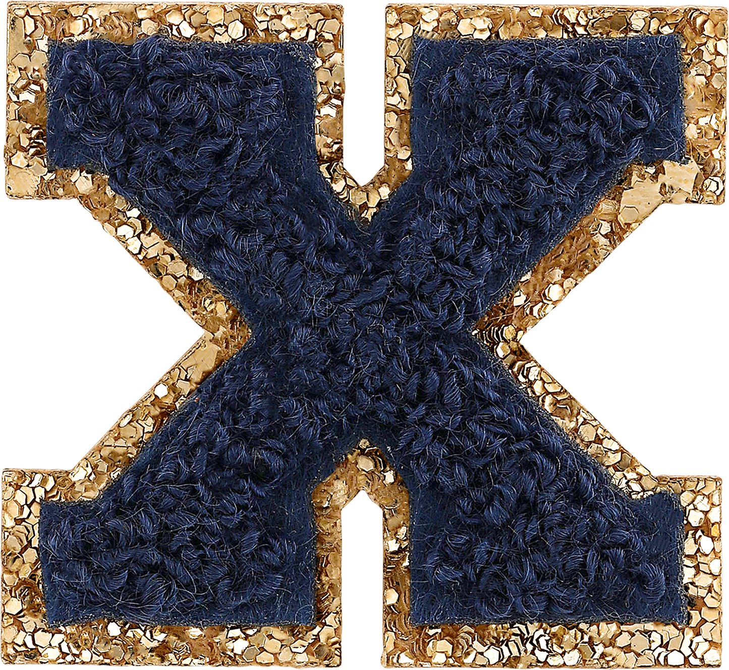 Sapphire Mini Glitter Varsity Letter Patch