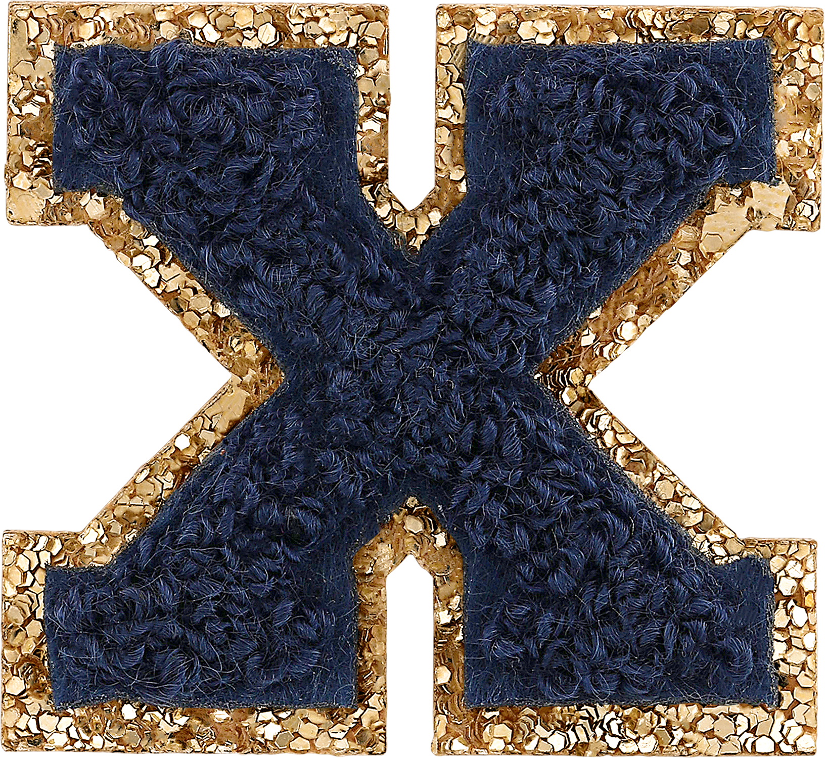 Sapphire Mini Glitter Varsity Letter Patch