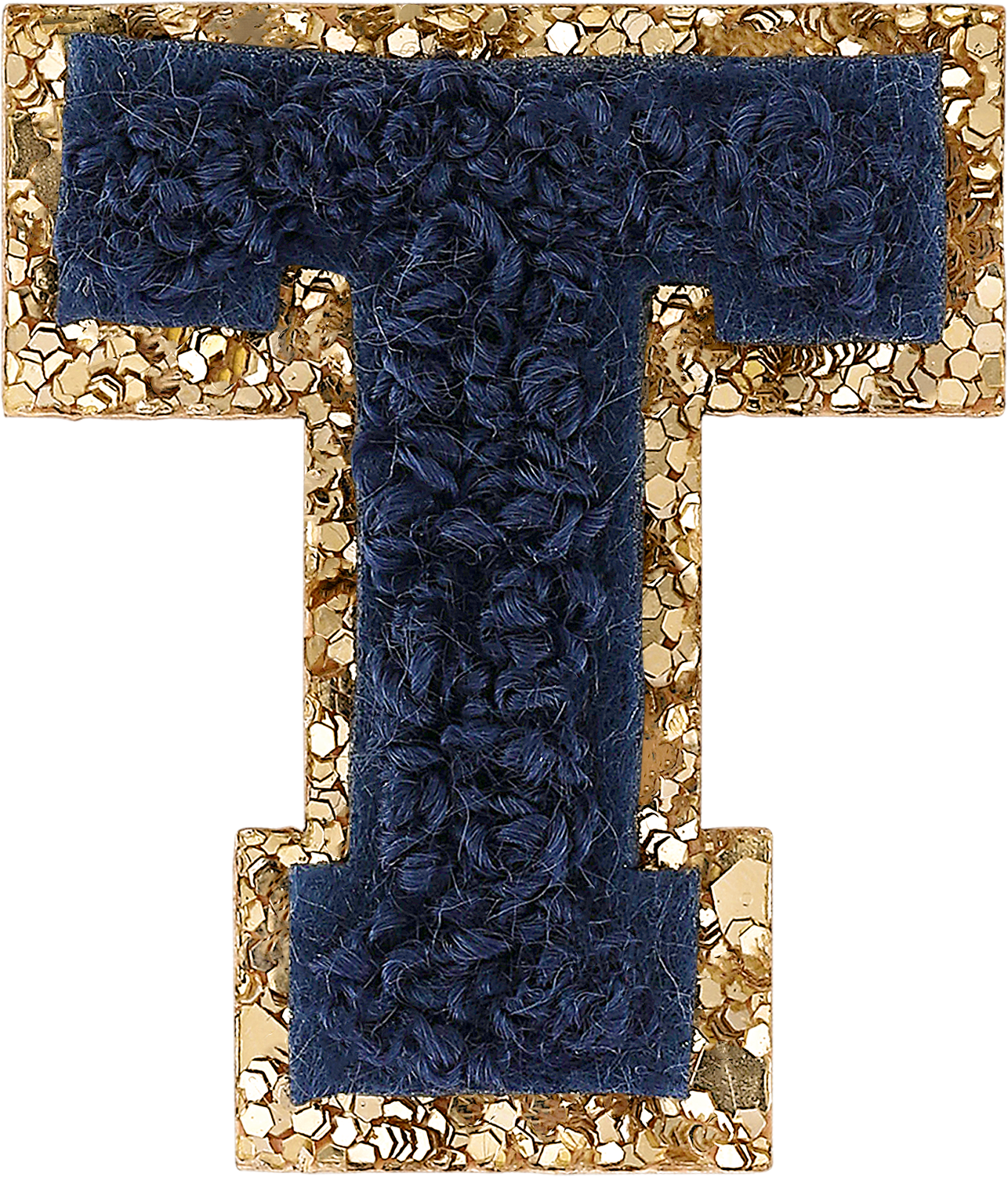 Sapphire Mini Glitter Varsity Letter Patch