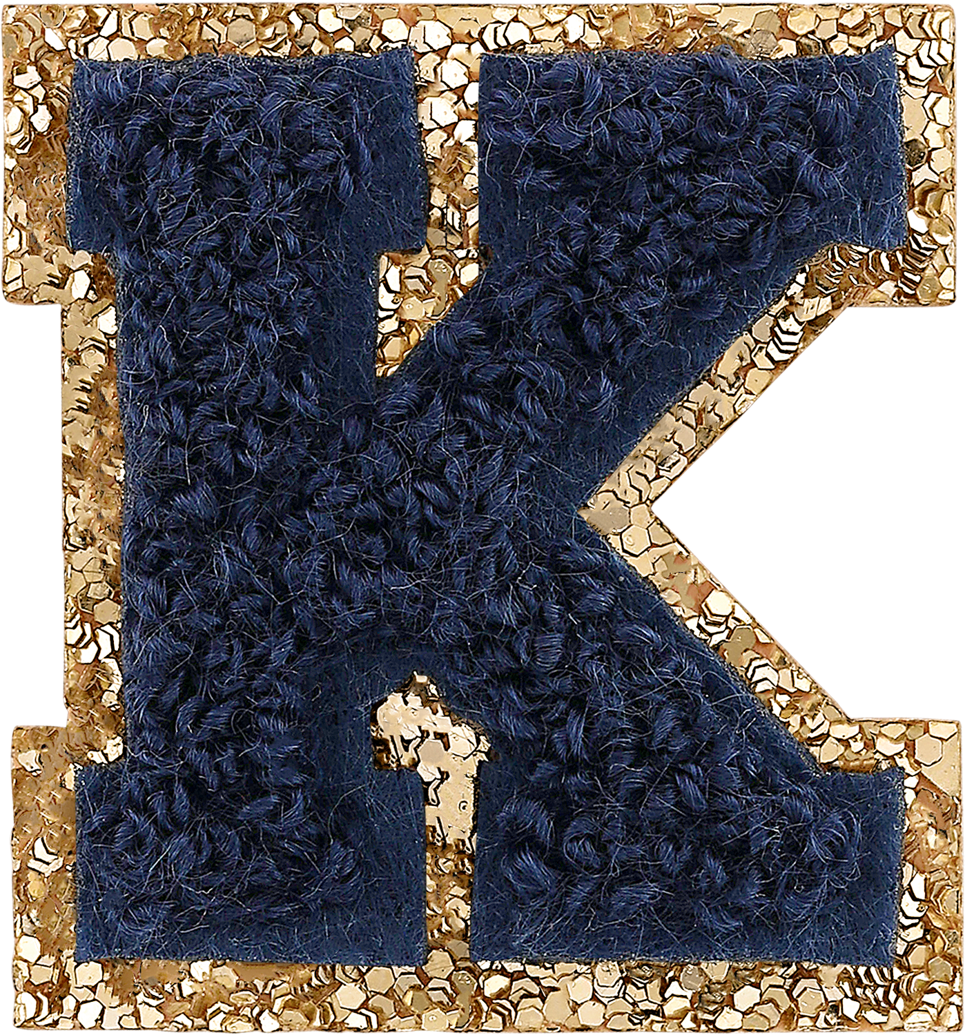Sapphire Mini Glitter Varsity Letter Patch