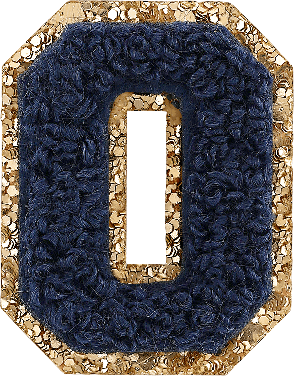 Sapphire Mini Glitter Varsity Letter Patch