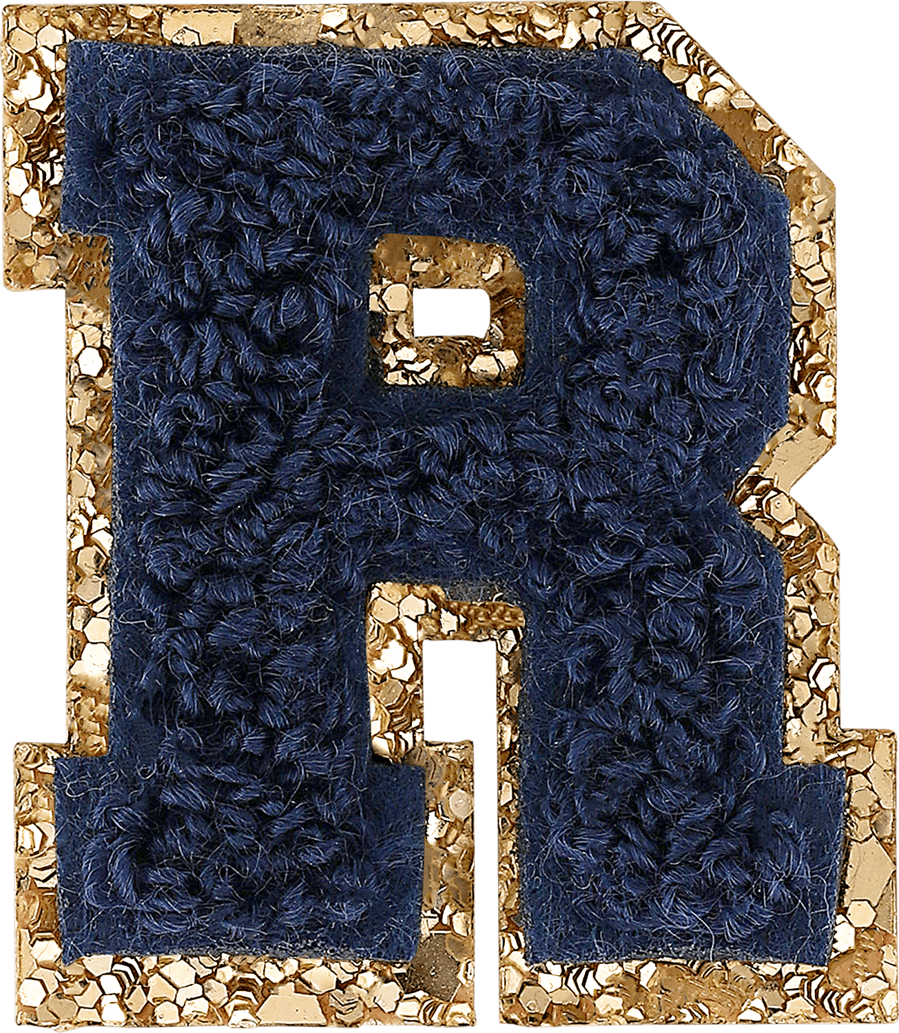 Sapphire Mini Glitter Varsity Letter Patch