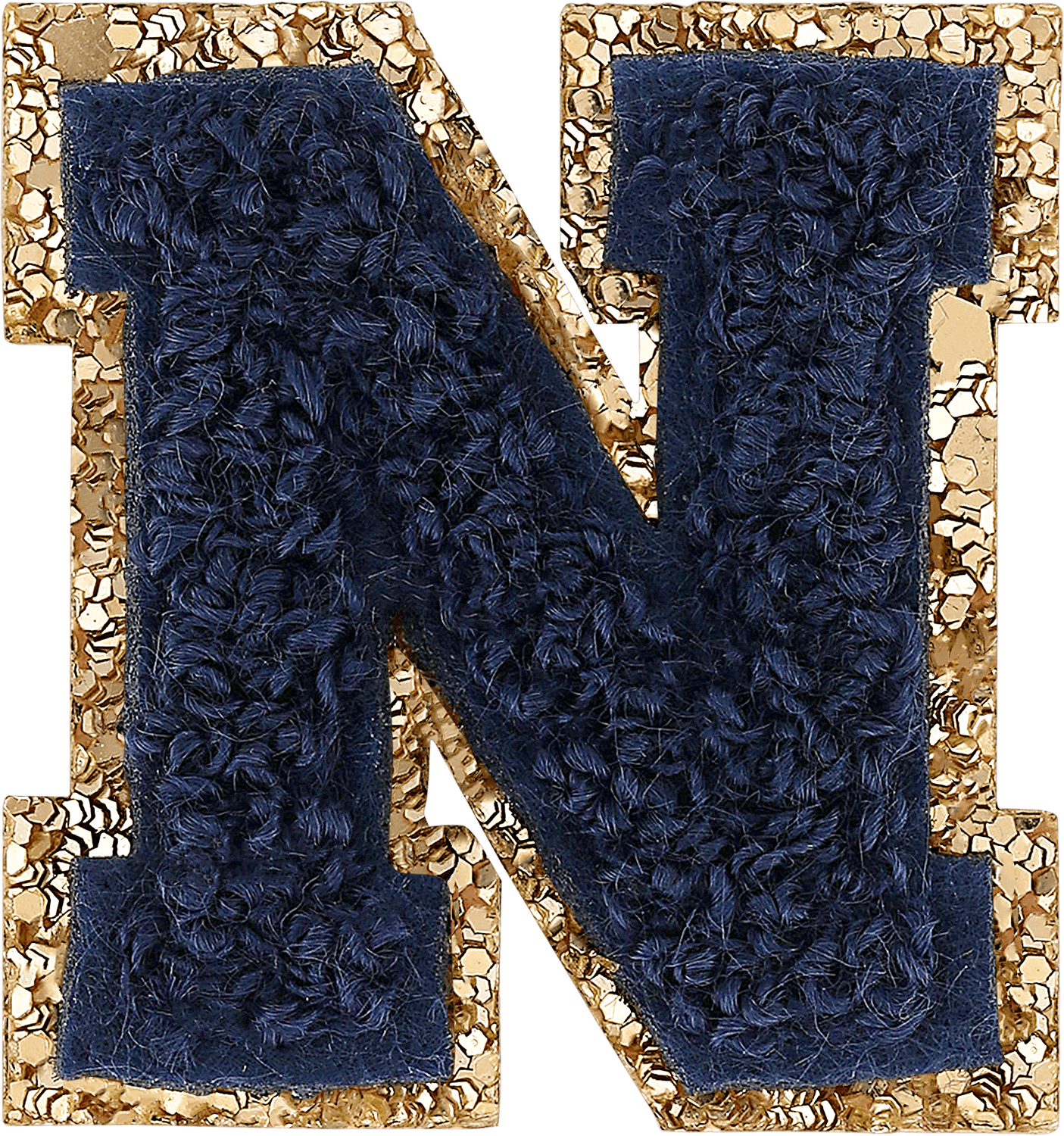 Sapphire Mini Glitter Varsity Letter Patch