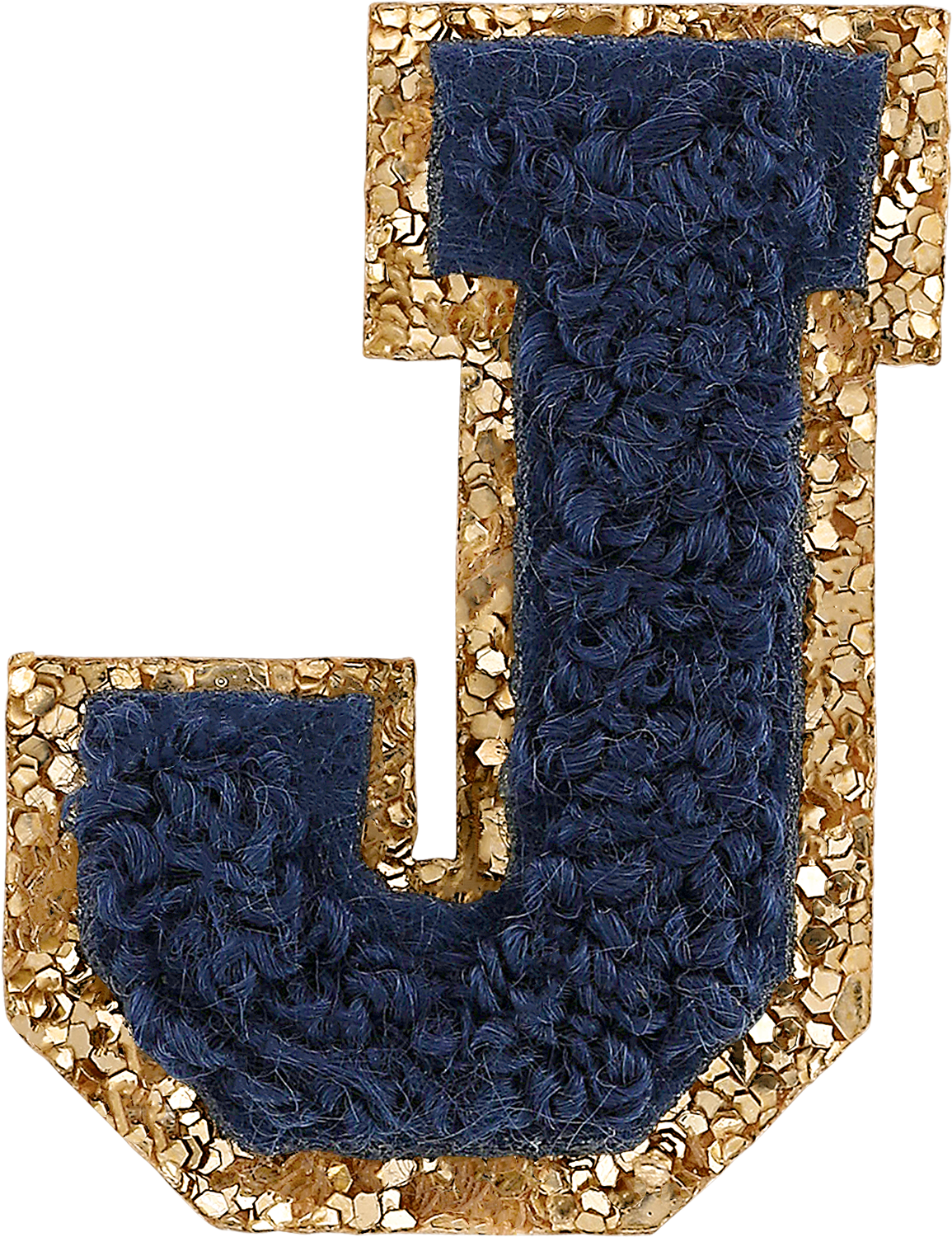 Sapphire Mini Glitter Varsity Letter Patch