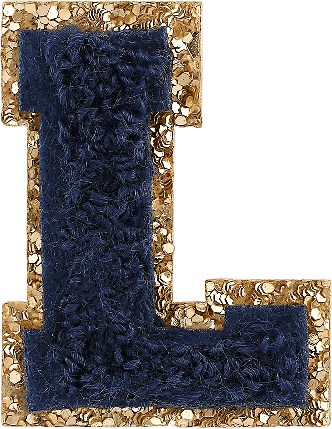 Sapphire Mini Glitter Varsity Letter Patch
