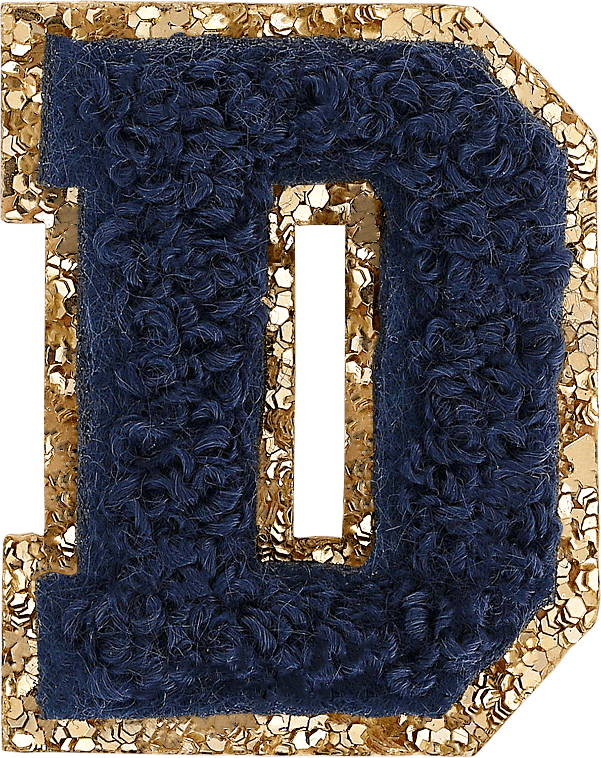 Sapphire Mini Glitter Varsity Letter Patch