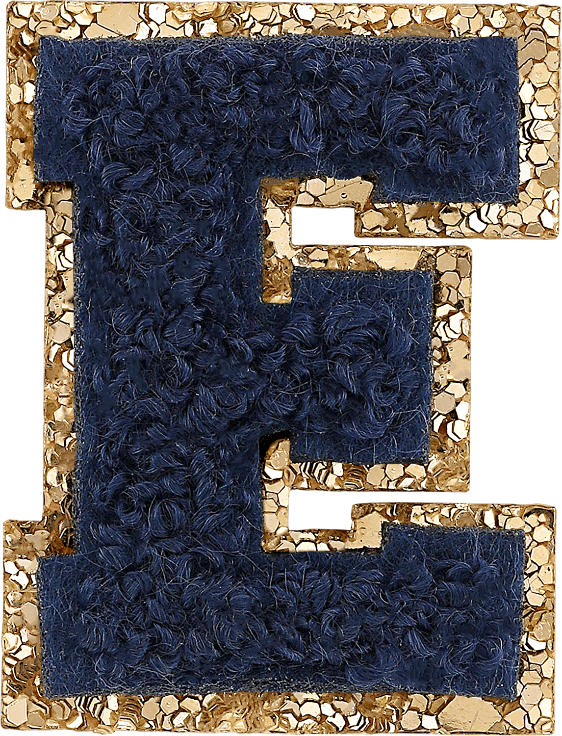 Sapphire Mini Glitter Varsity Letter Patch