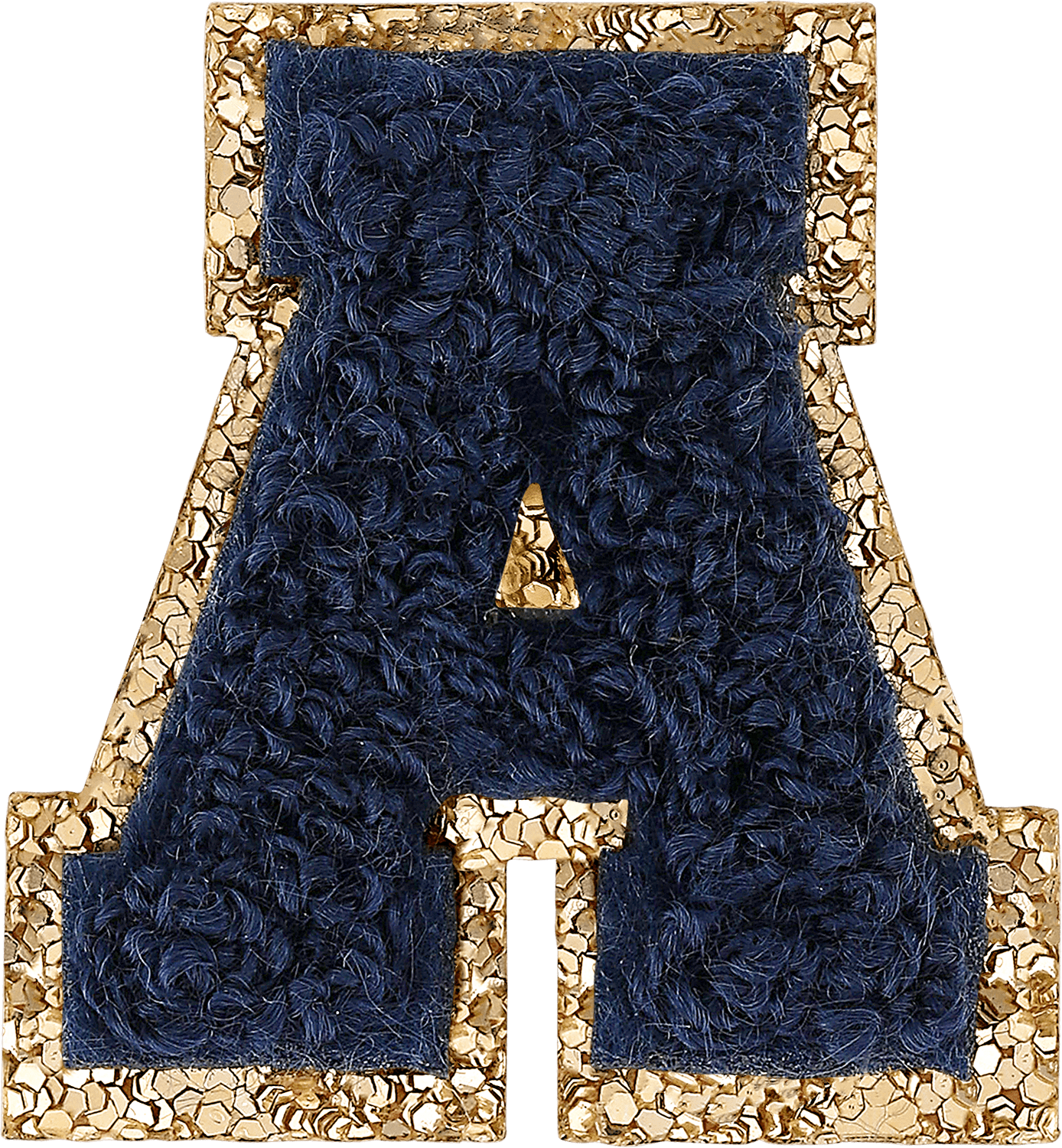 Sapphire Mini Glitter Varsity Letter Patch