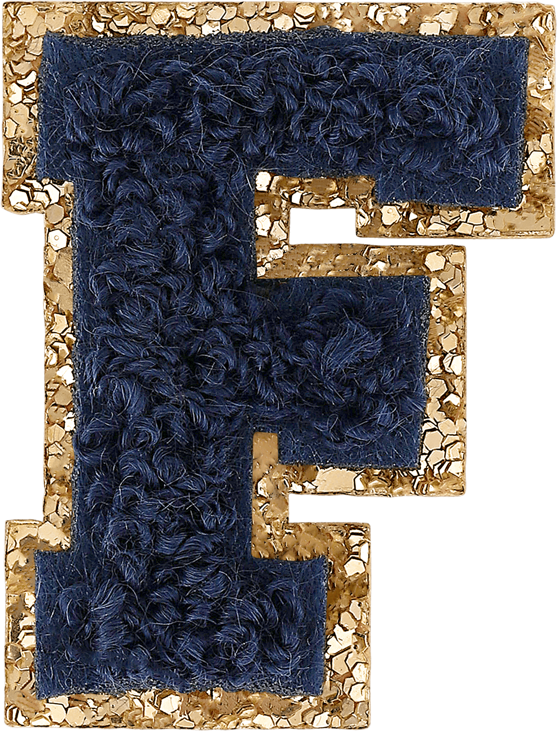 Sapphire Mini Glitter Varsity Letter Patch