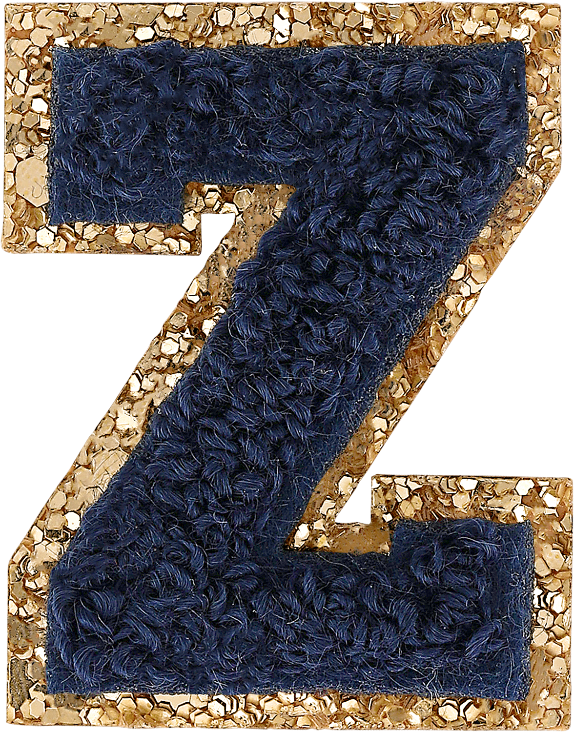 Sapphire Mini Glitter Varsity Letter Patch