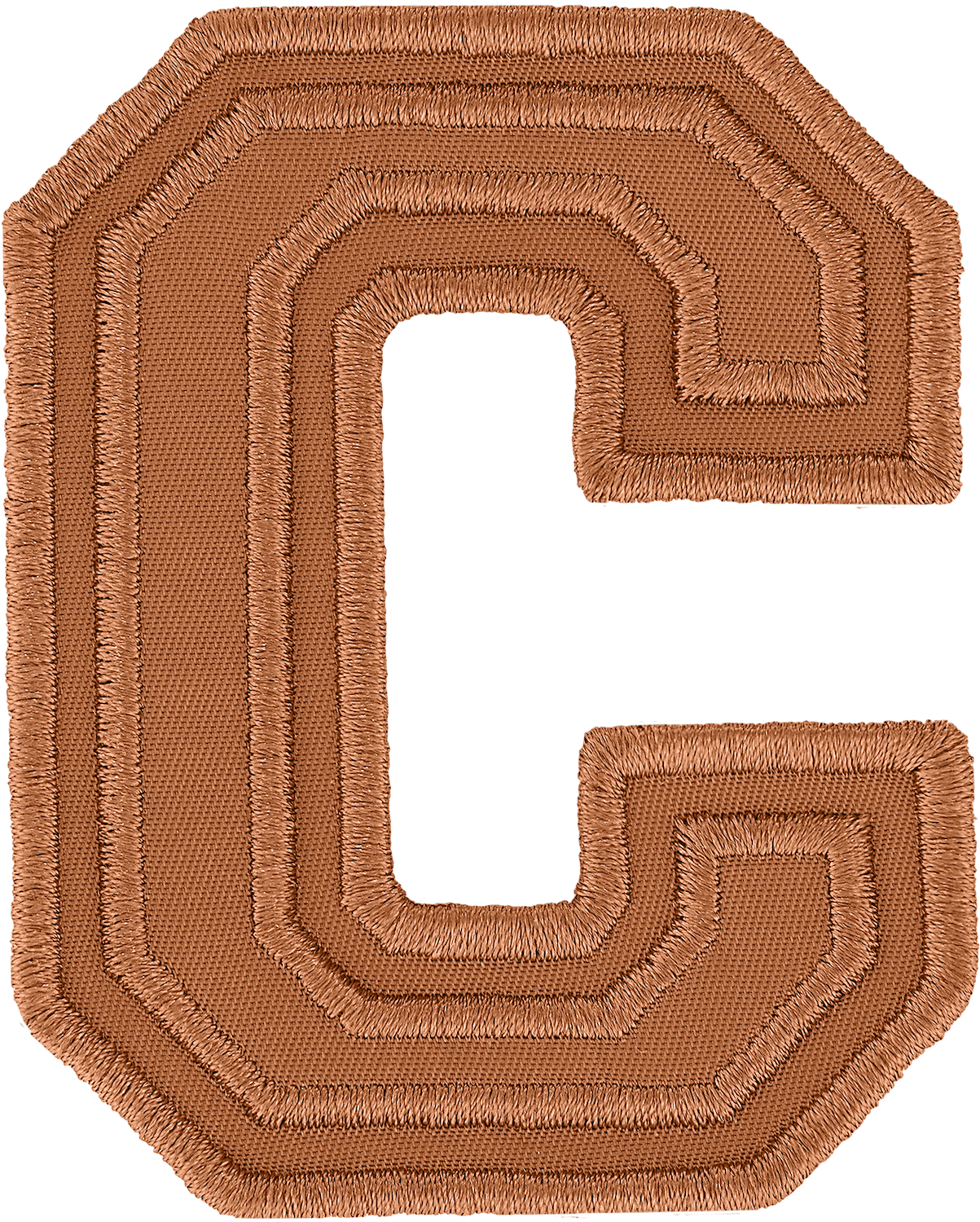 Camel Varsity Nylon Letter Patch