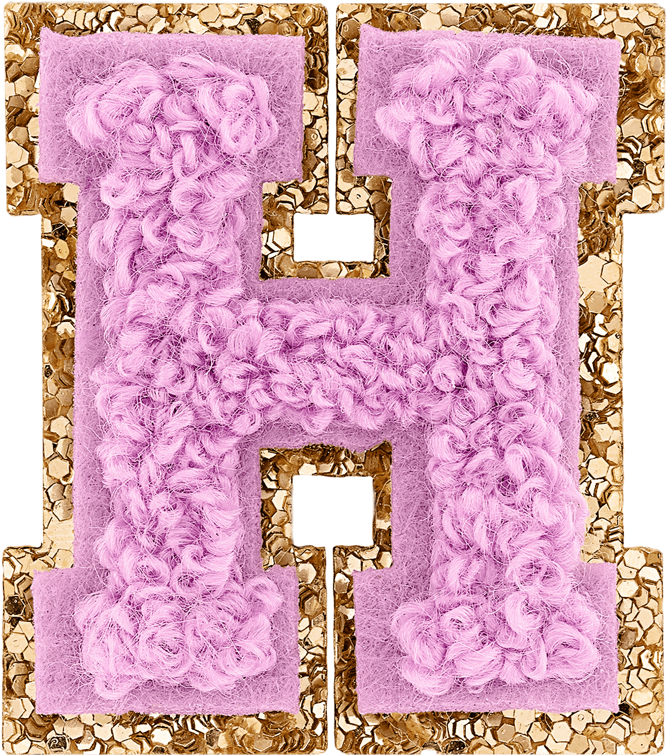 Grape Mini Glitter Varsity Letter Patch