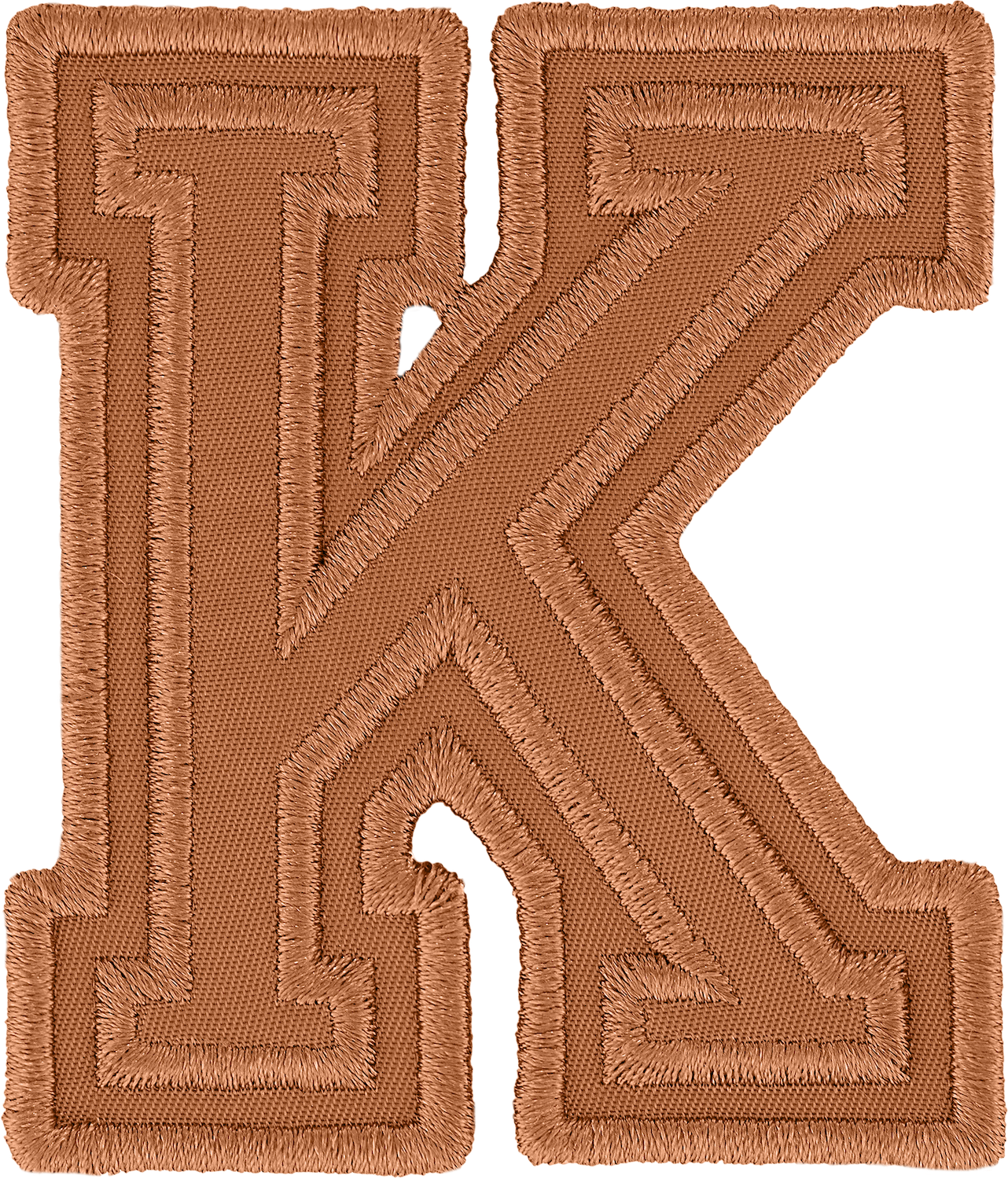 Camel Varsity Nylon Letter Patch