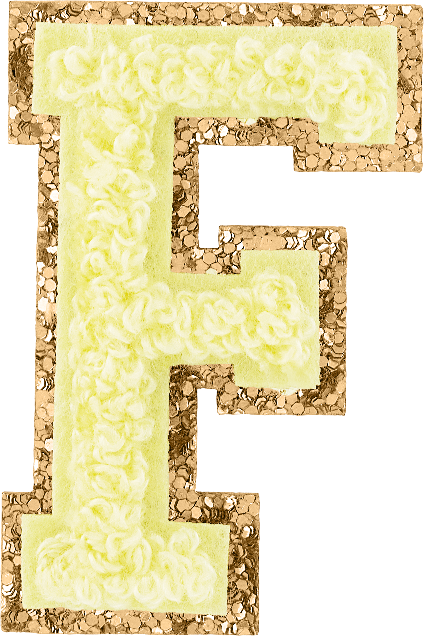Banana Glitter Varsity Letter Patches