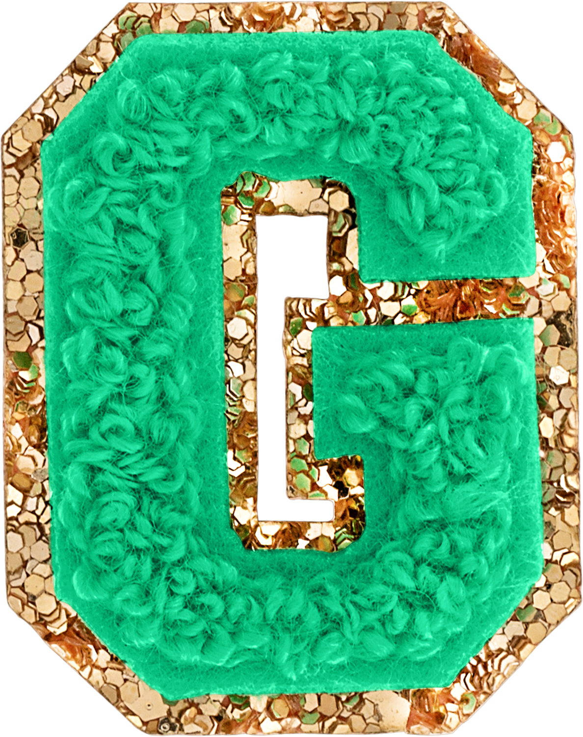 Avocado Mini Glitter Varsity Letter Patch