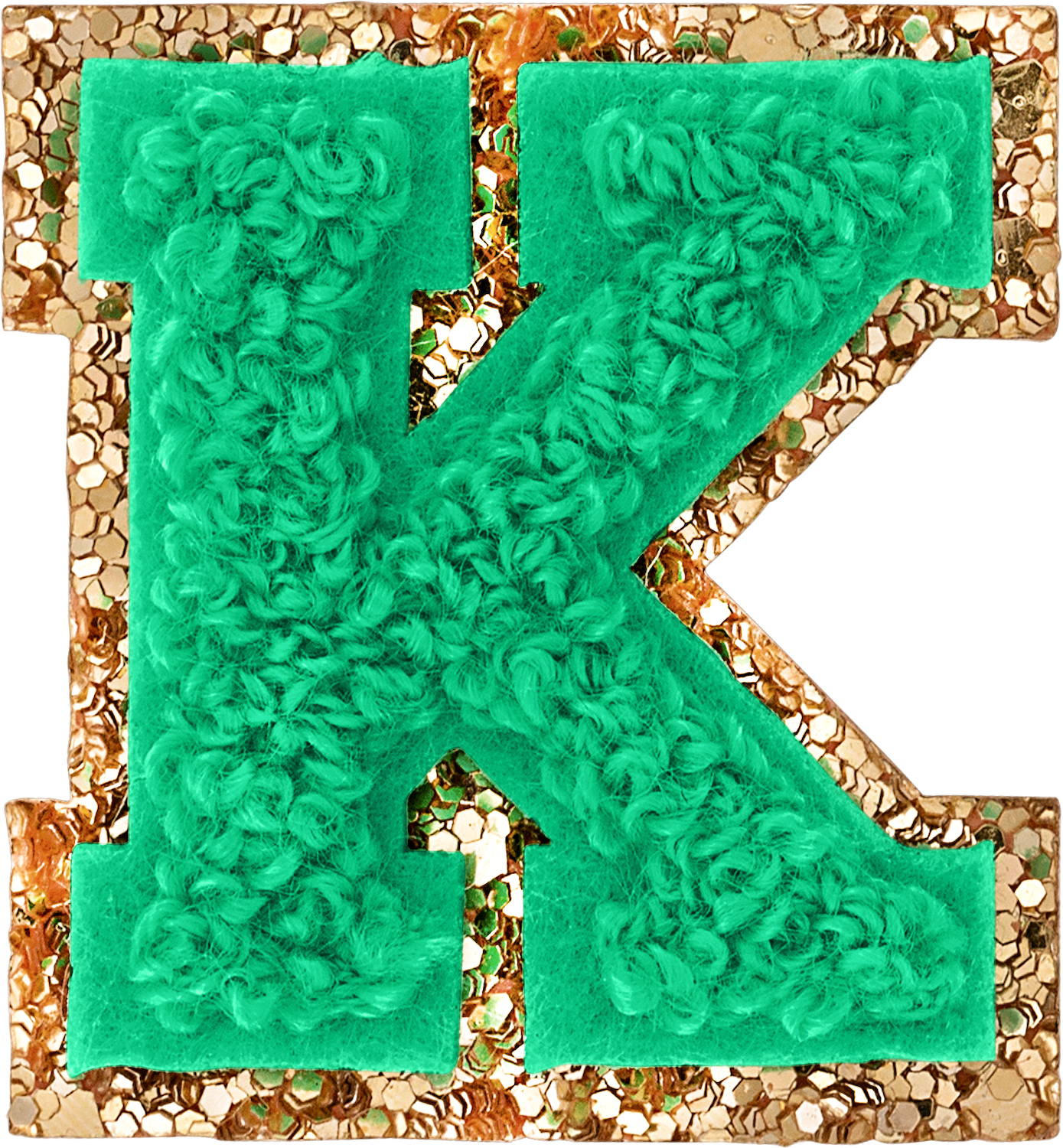 Avocado Mini Glitter Varsity Letter Patch