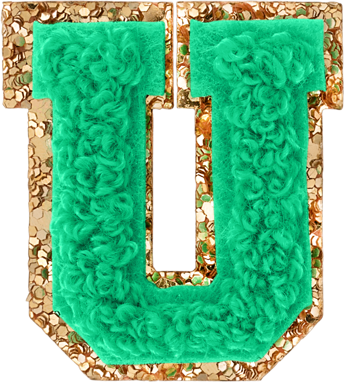Avocado Mini Glitter Varsity Letter Patch