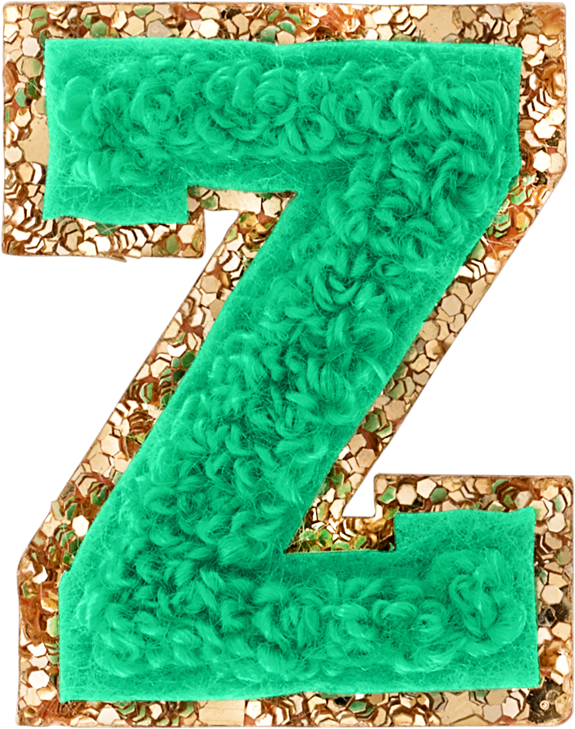Avocado Mini Glitter Varsity Letter Patch
