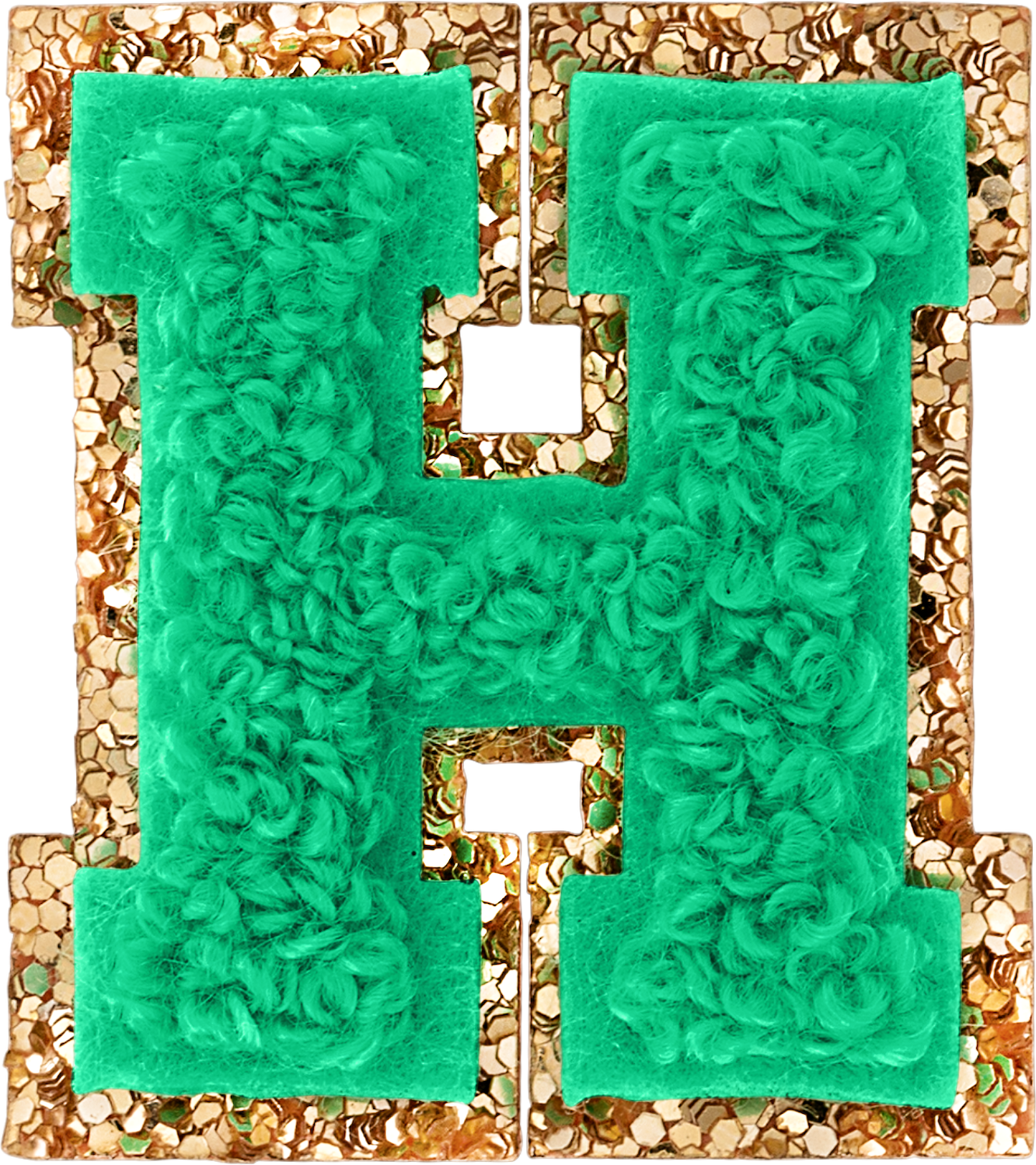 Avocado Mini Glitter Varsity Letter Patch