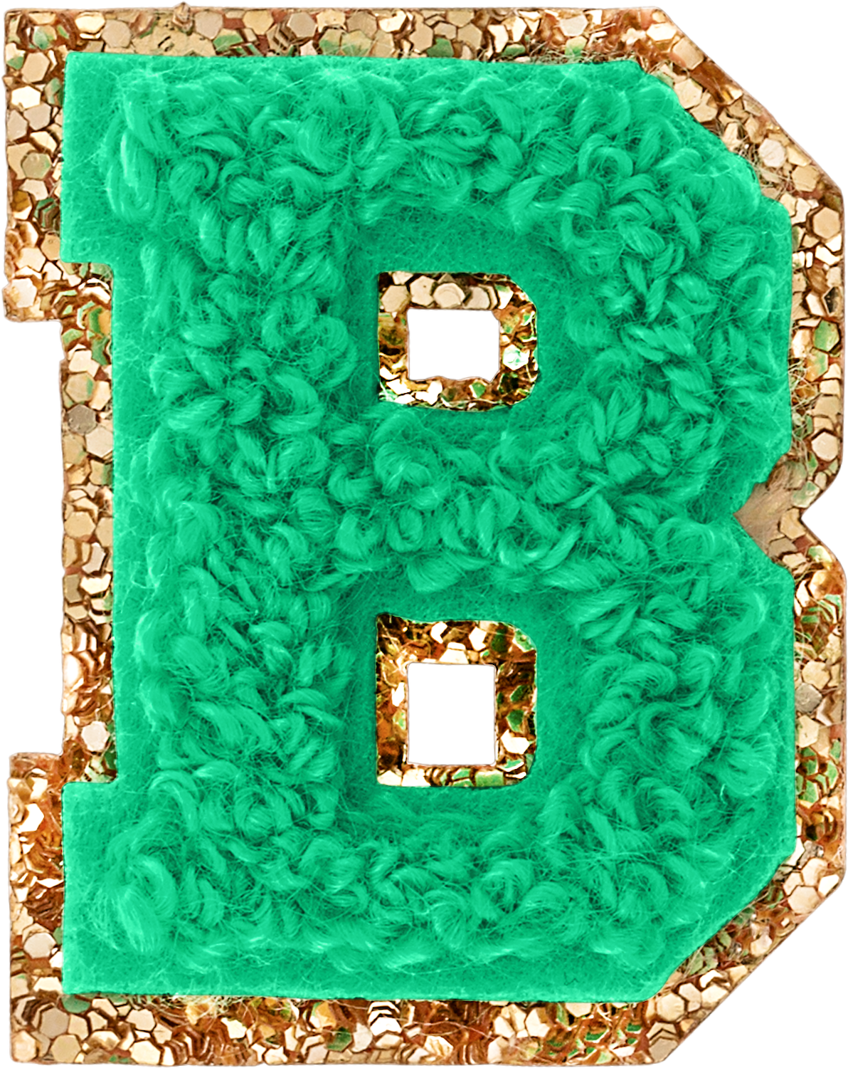 Avocado Mini Glitter Varsity Letter Patch