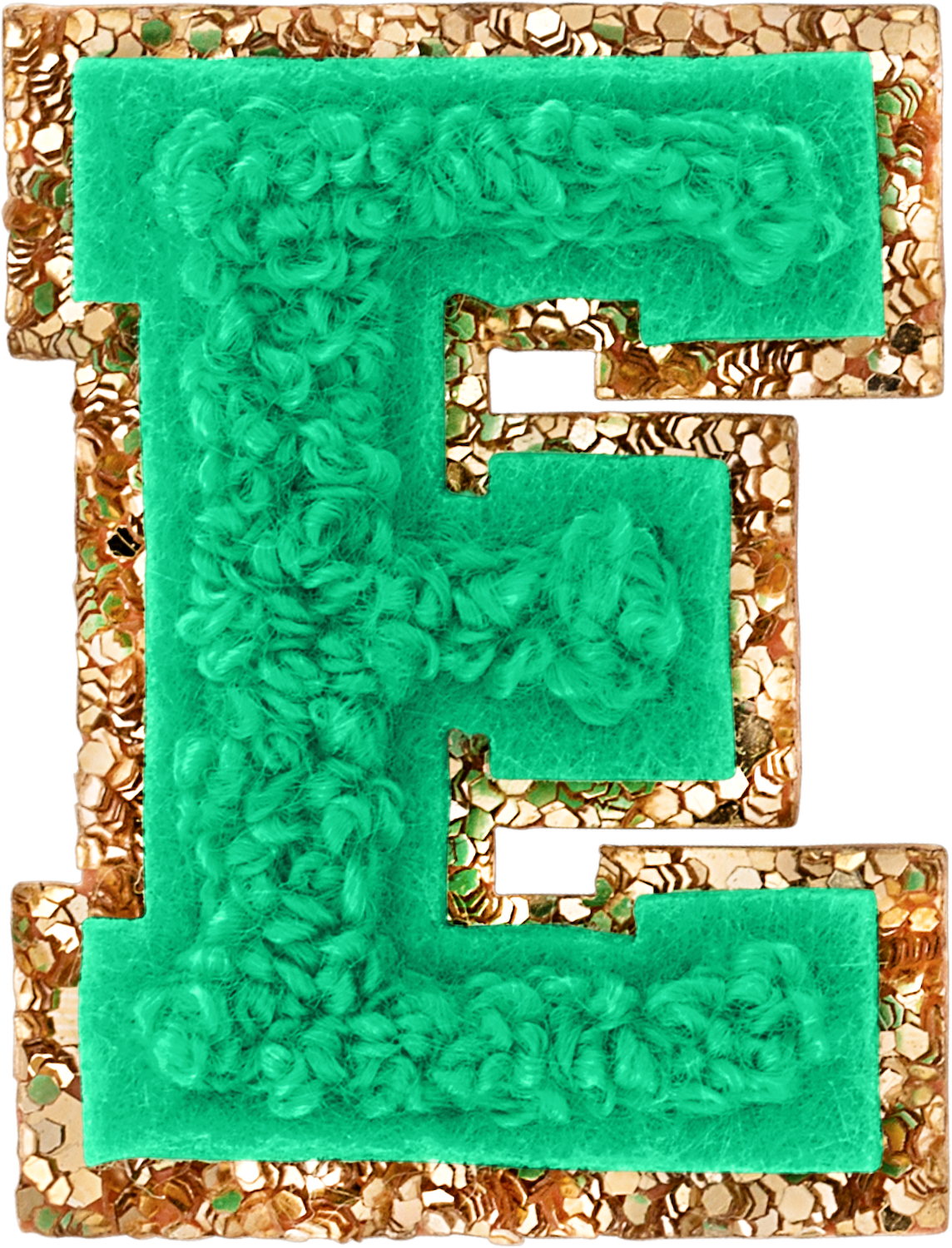 Avocado Mini Glitter Varsity Letter Patch