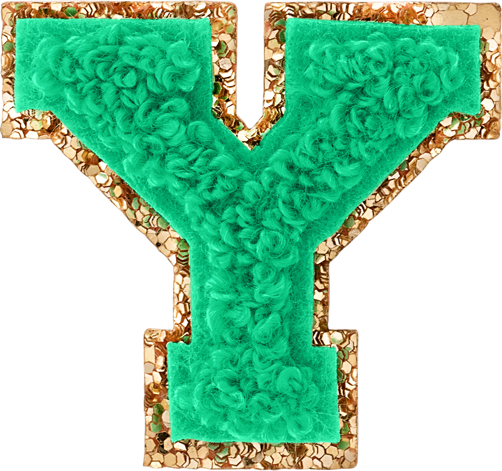 Avocado Mini Glitter Varsity Letter Patch