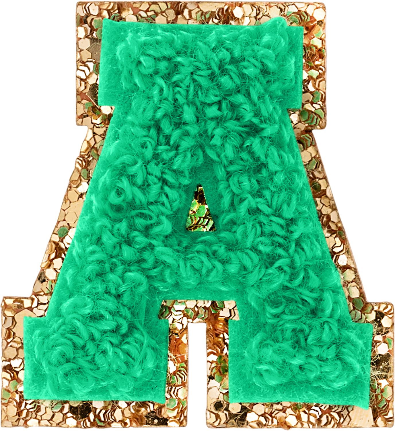 Avocado Mini Glitter Varsity Letter Patch