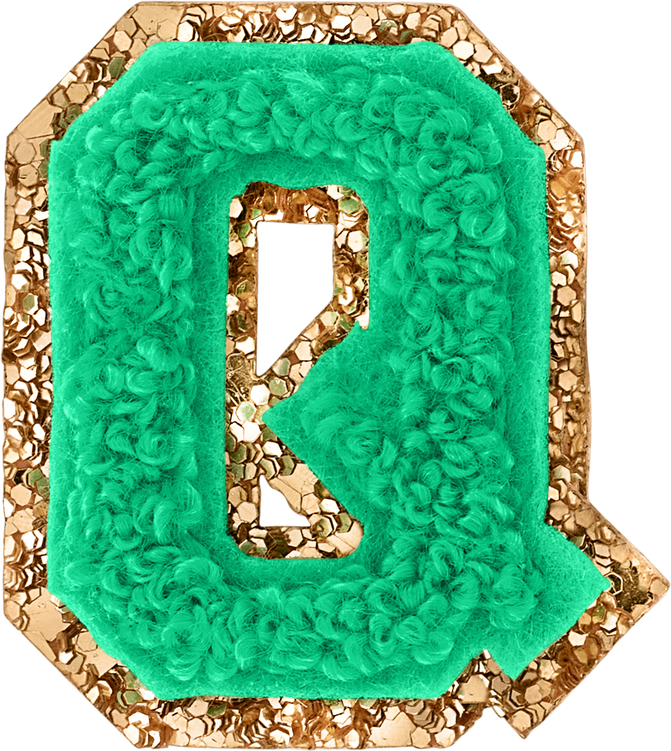 Avocado Mini Glitter Varsity Letter Patch