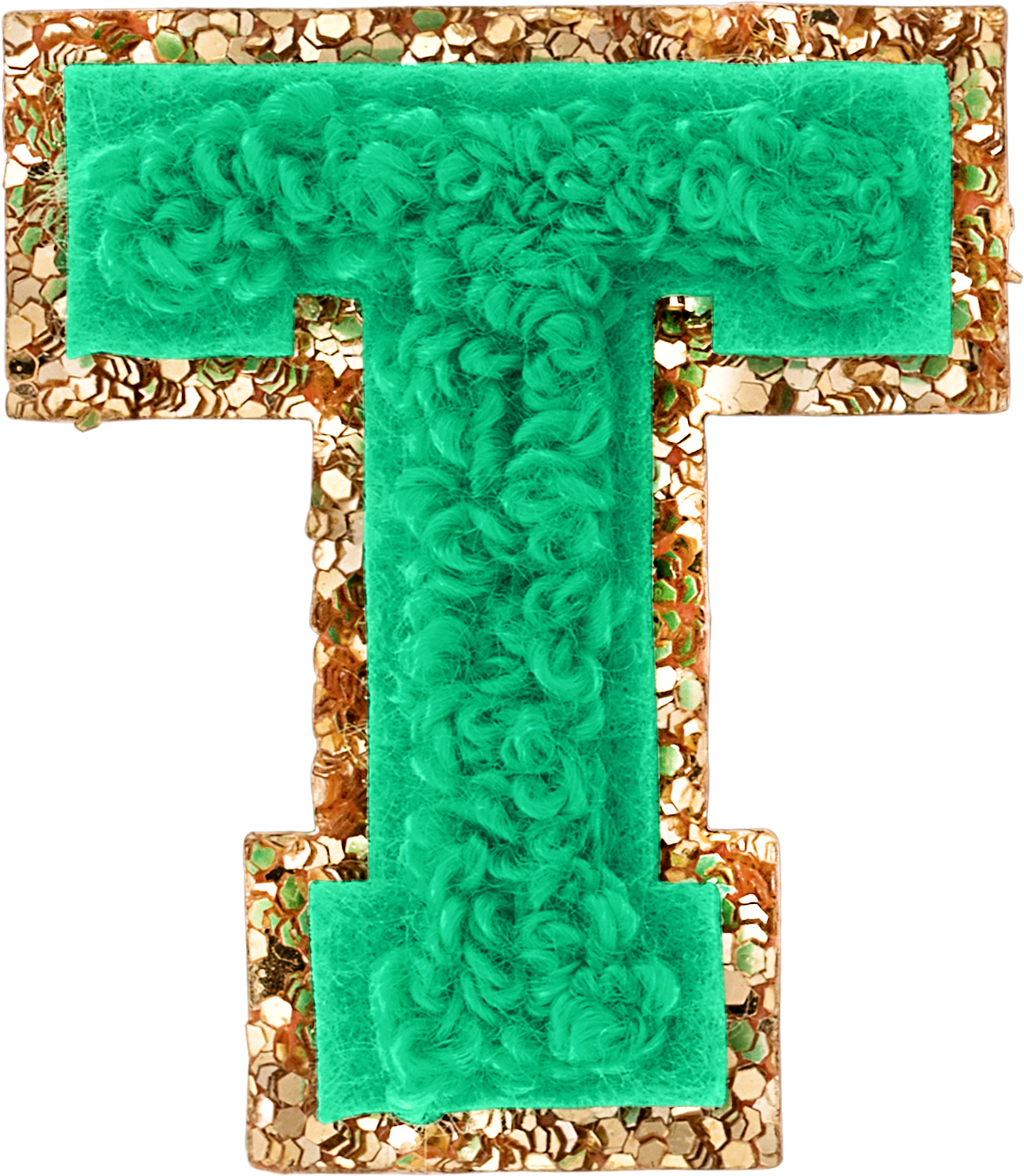 Avocado Mini Glitter Varsity Letter Patch