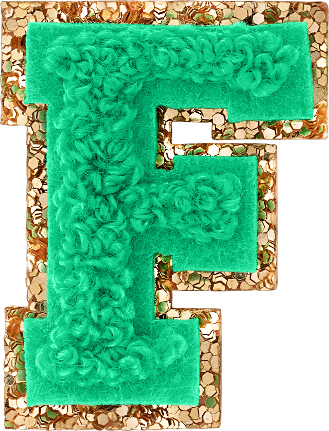 Avocado Mini Glitter Varsity Letter Patch