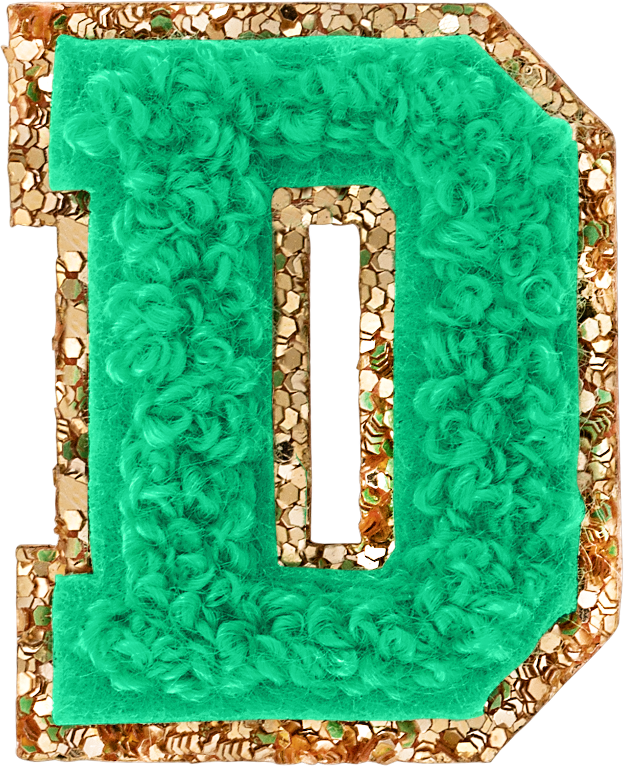 Avocado Mini Glitter Varsity Letter Patch