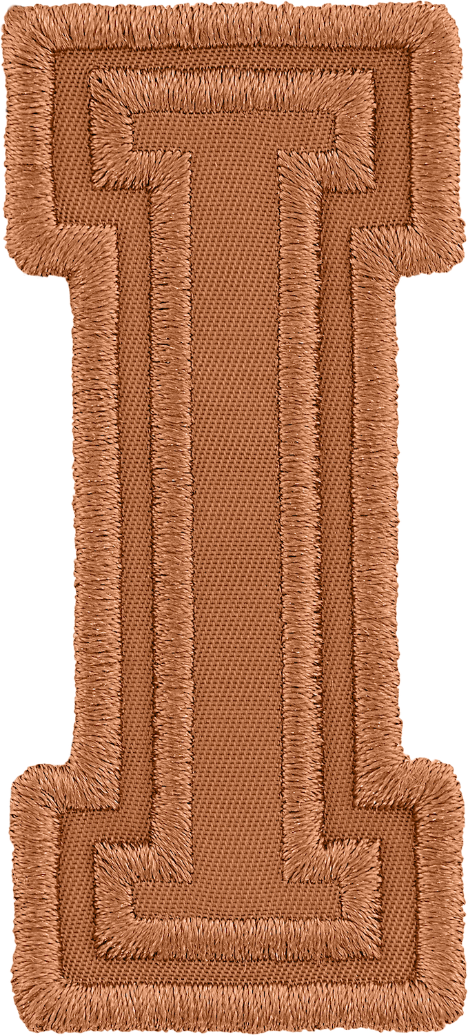 Camel Varsity Nylon Letter Patch