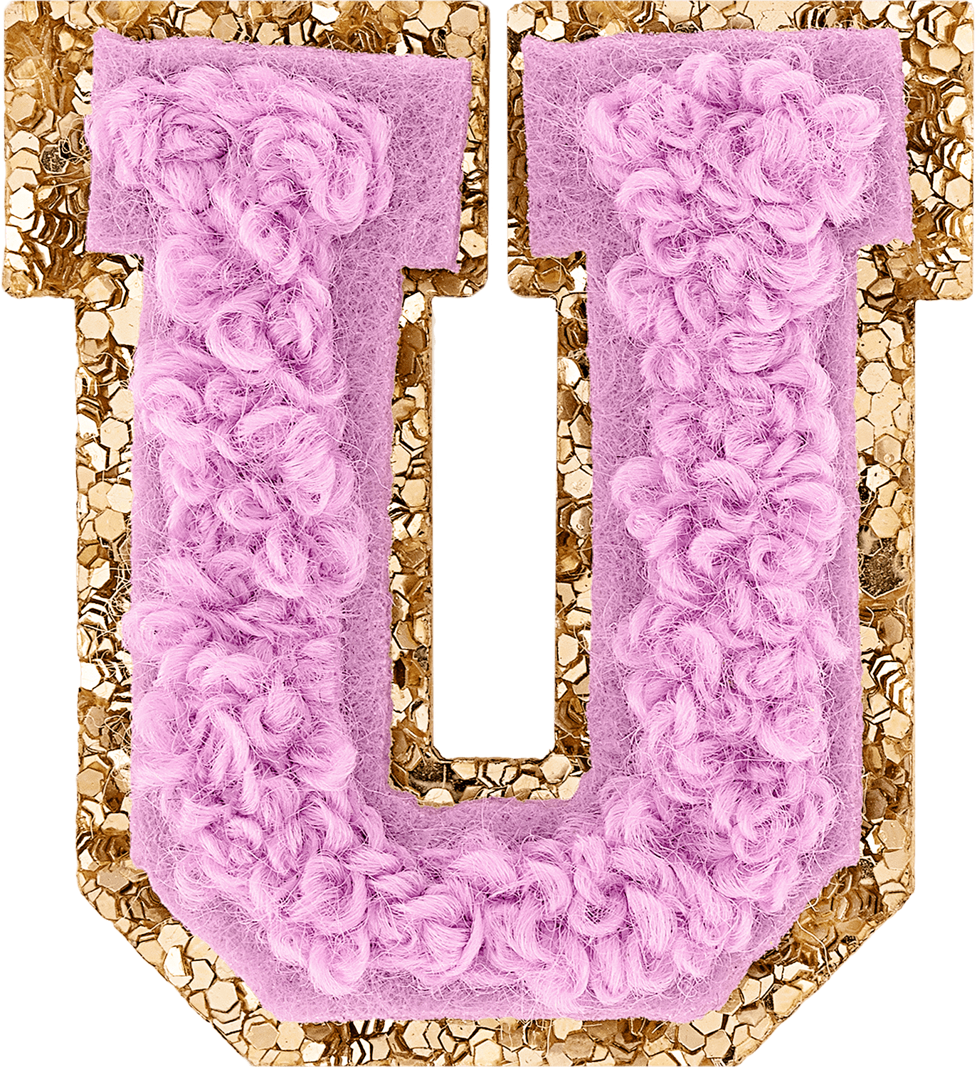 Grape Mini Glitter Varsity Letter Patch