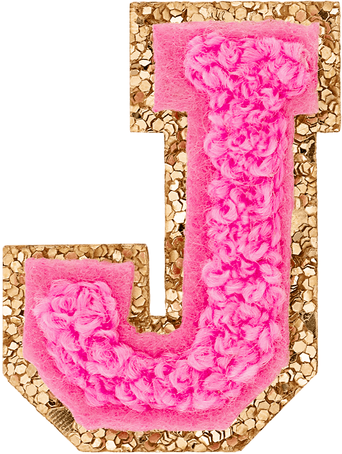 Bubblegum Mini Glitter Varsity Letter Patch