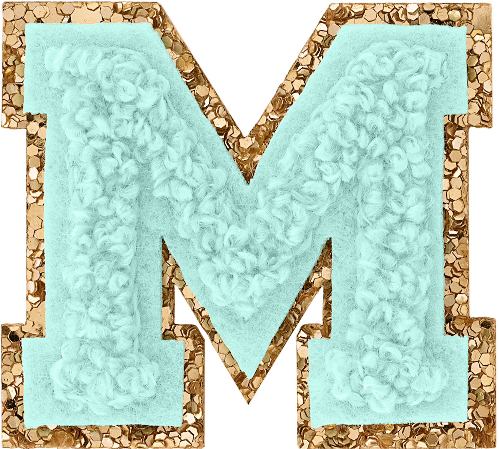 Cotton Candy Mini Glitter Varsity Letter Patch