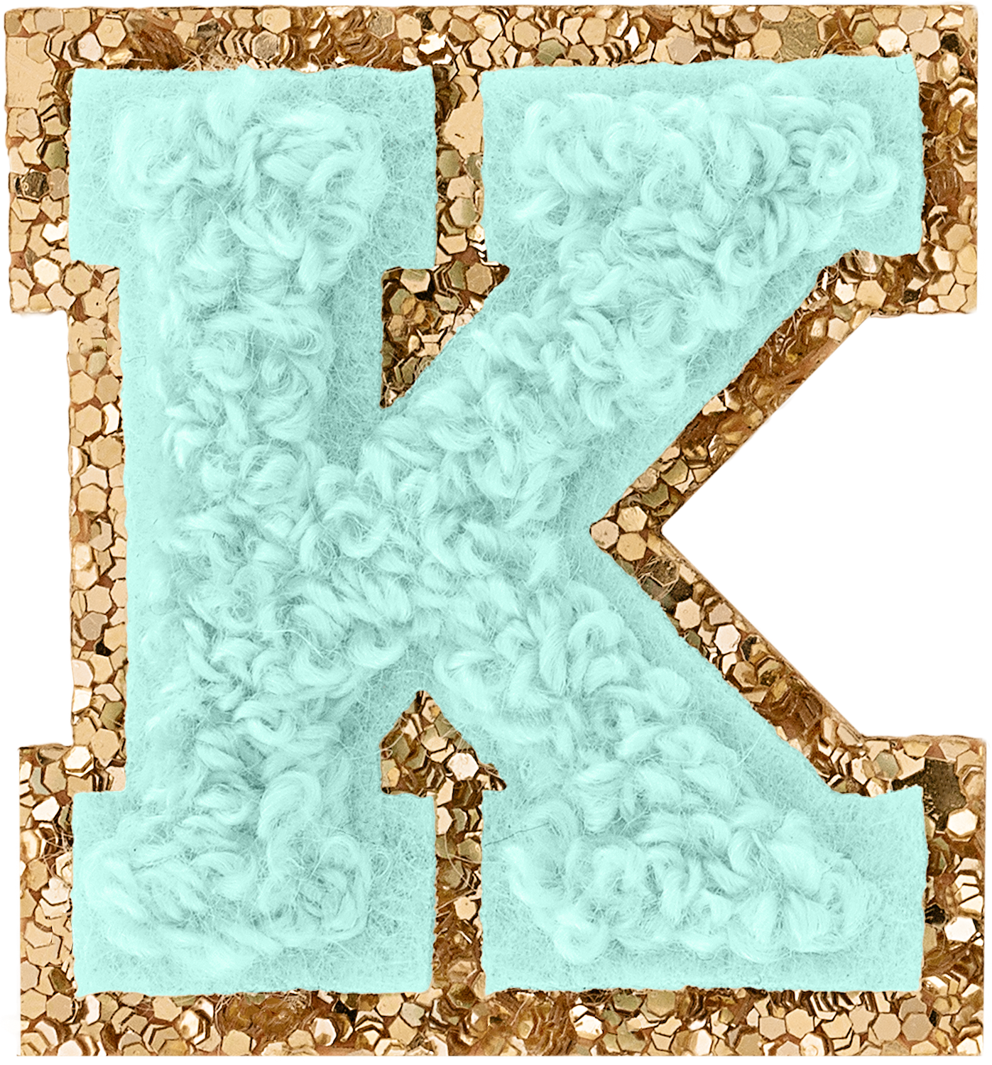 Cotton Candy Mini Glitter Varsity Letter Patch