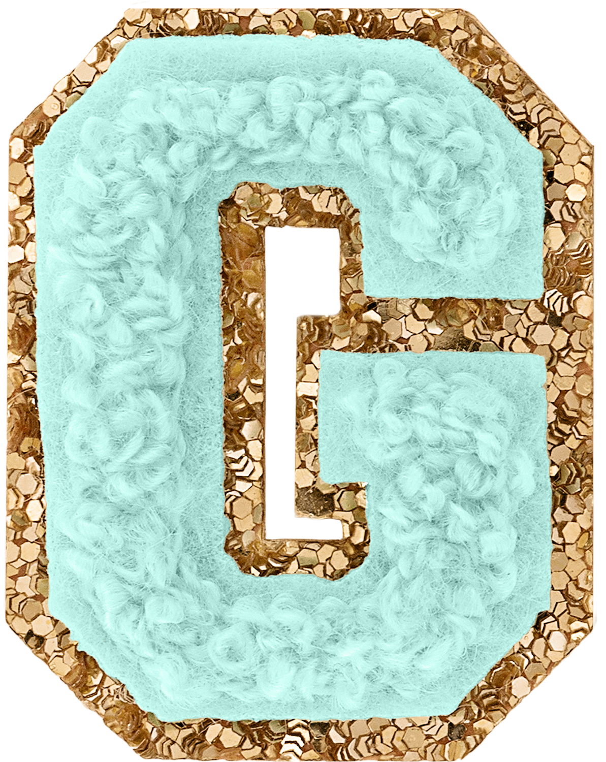 Cotton Candy Mini Glitter Varsity Letter Patch