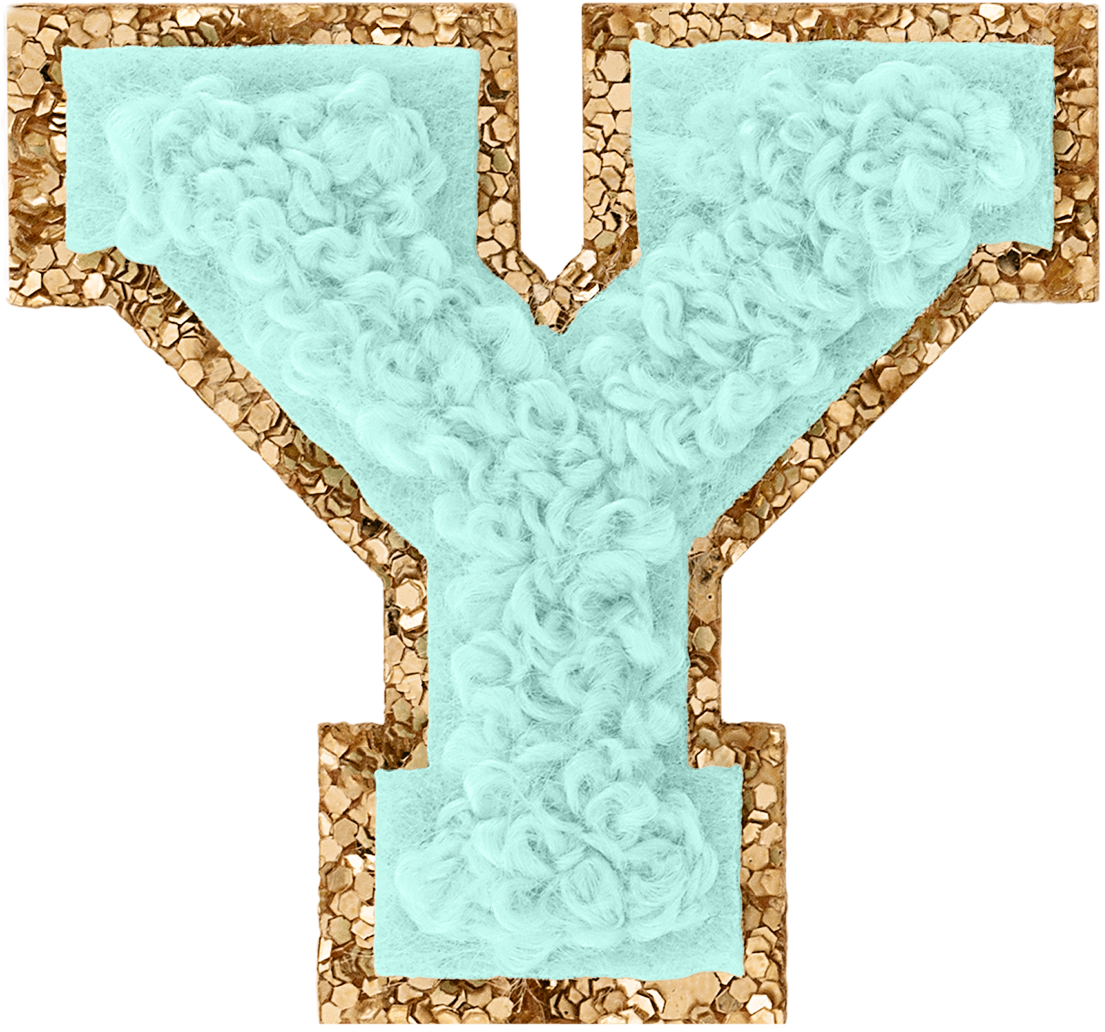 Cotton Candy Mini Glitter Varsity Letter Patch