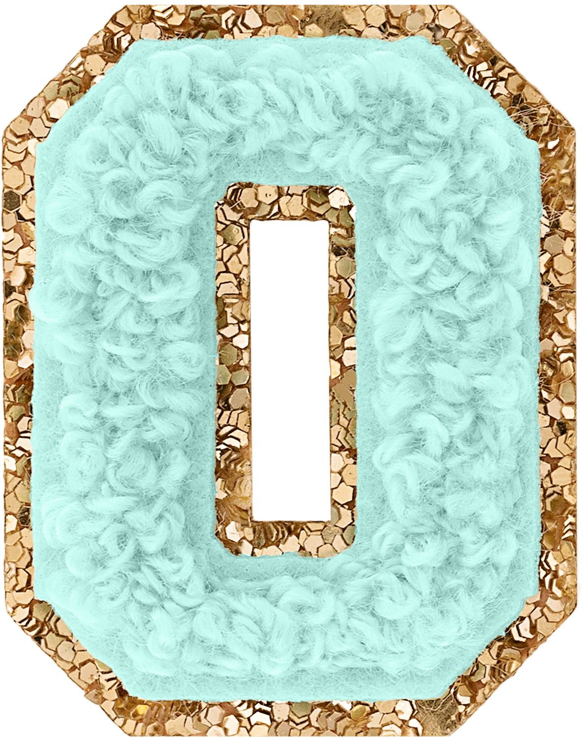 Cotton Candy Mini Glitter Varsity Letter Patch